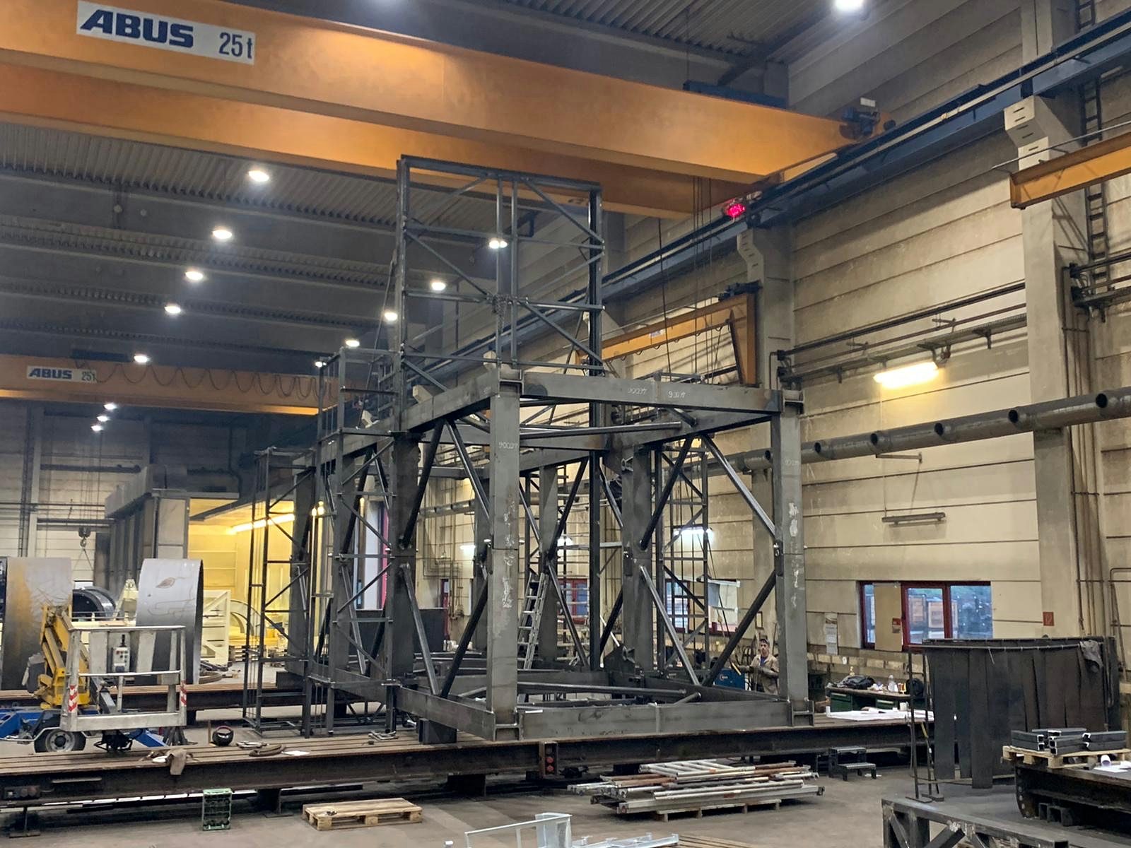 Baugruppenmontage für Schwerlastkonstruktionen im Stahlbau – DIN EN 1090 EXC3 zertifizierter Schweißbetrieb Bock Maschinenbau Lorch