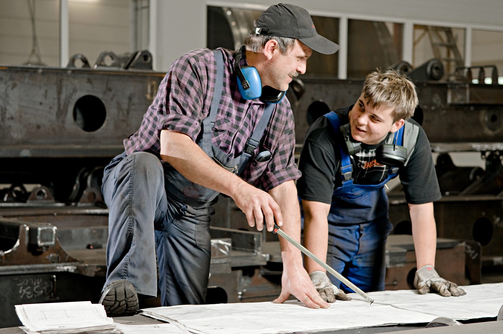 Vocational training workshop for industrial mechanics and CNC machinists at Bock Maschinenbau GmbH in Lorch near Stuttgart