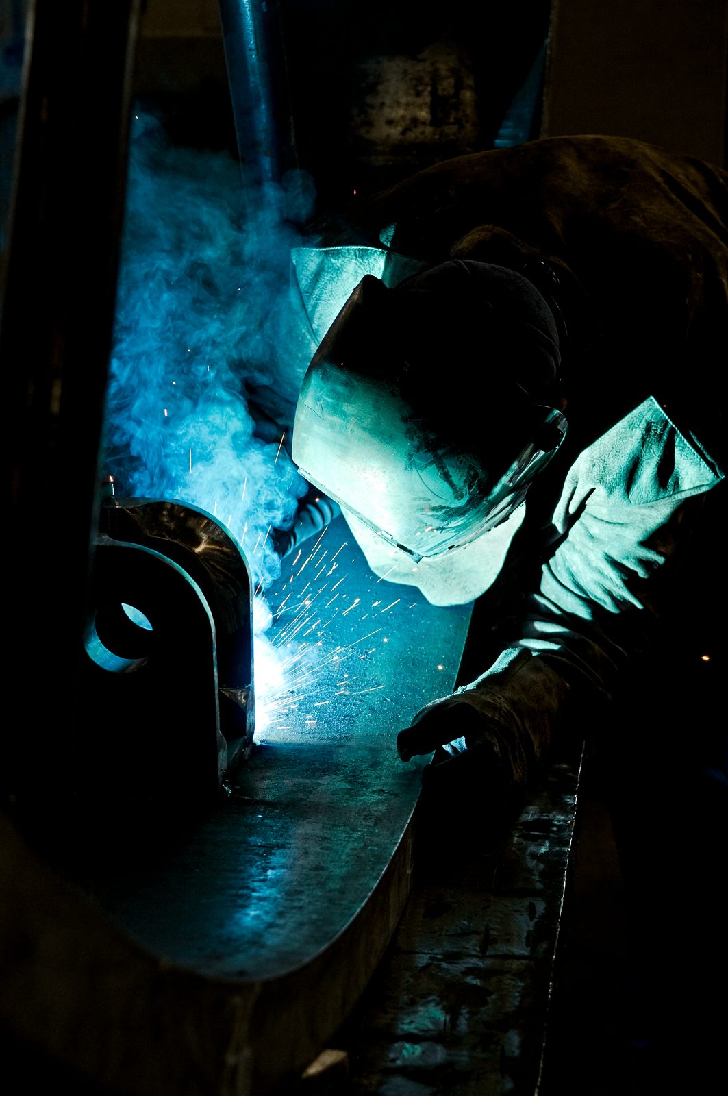 Certified welder in the certified welding fabricator for custom machinery and contract manufacturing, Bock Maschinenbau