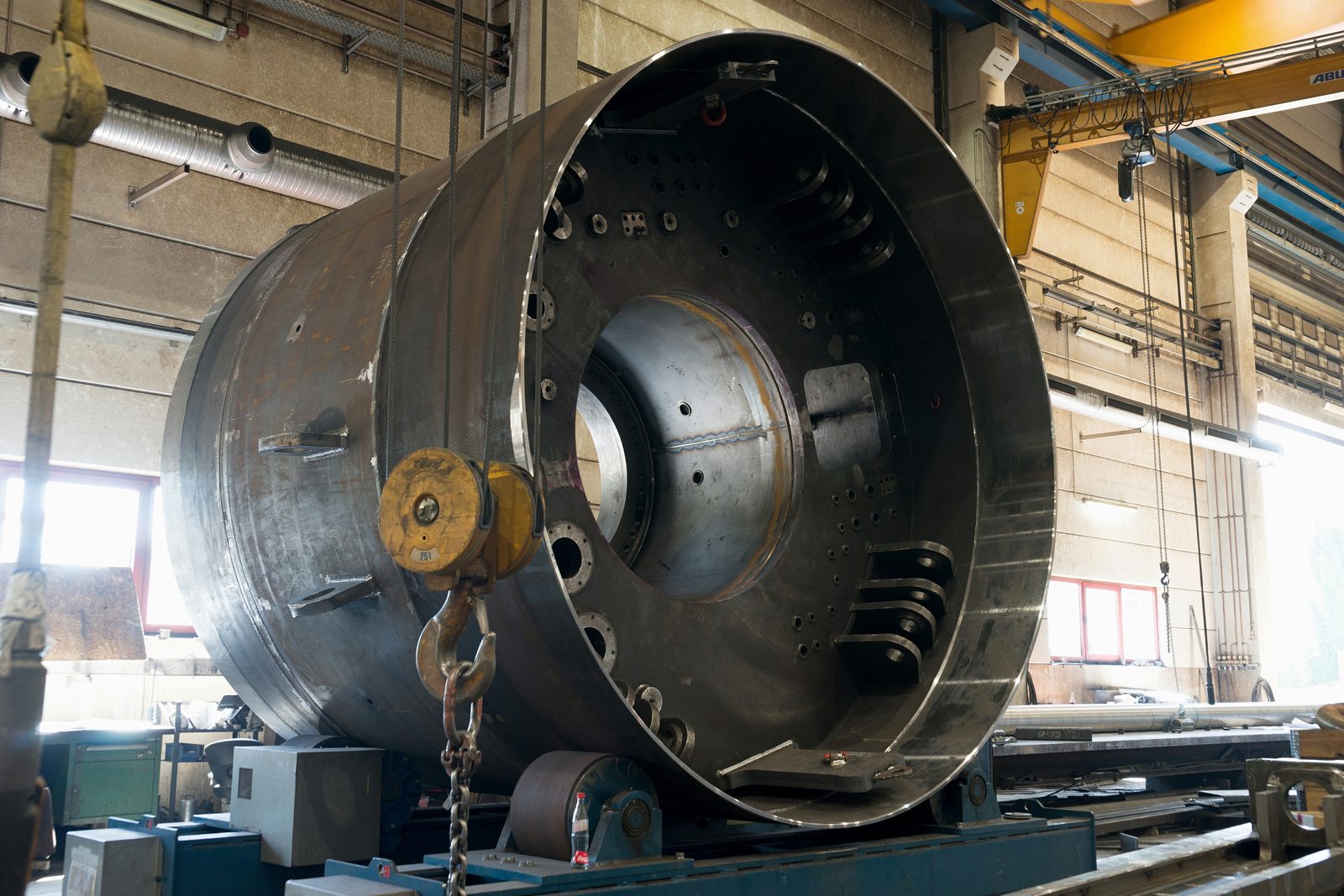 Cylinder and large pipe in manufacturing and assembly for custom machinery and steel construction at Bock Maschinenbau GmbH Lorch